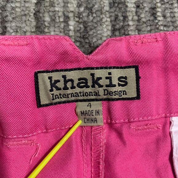 Khakis International Designs Women’s 4 Pink Retro Preppy Sport Belted‎ Shorts - Picture 3 of 8